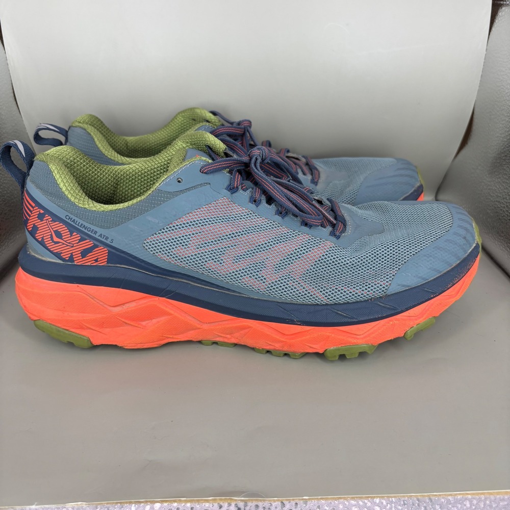 Hoka One One Challenger ATR 5 Mens Trail Running Shoes Blue Orange Size 10